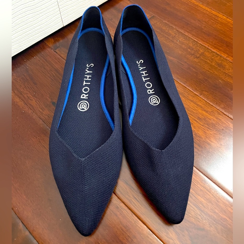 Rothy’s Navy The Point Flat - Never Worn